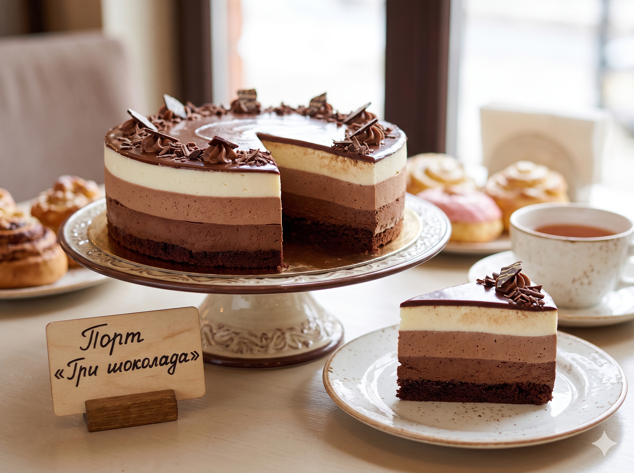 Торт «Три шоколада»